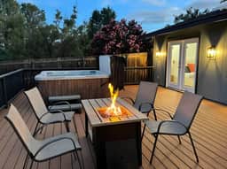 Modern Uptown Vacation Villa with Hot tub & Views